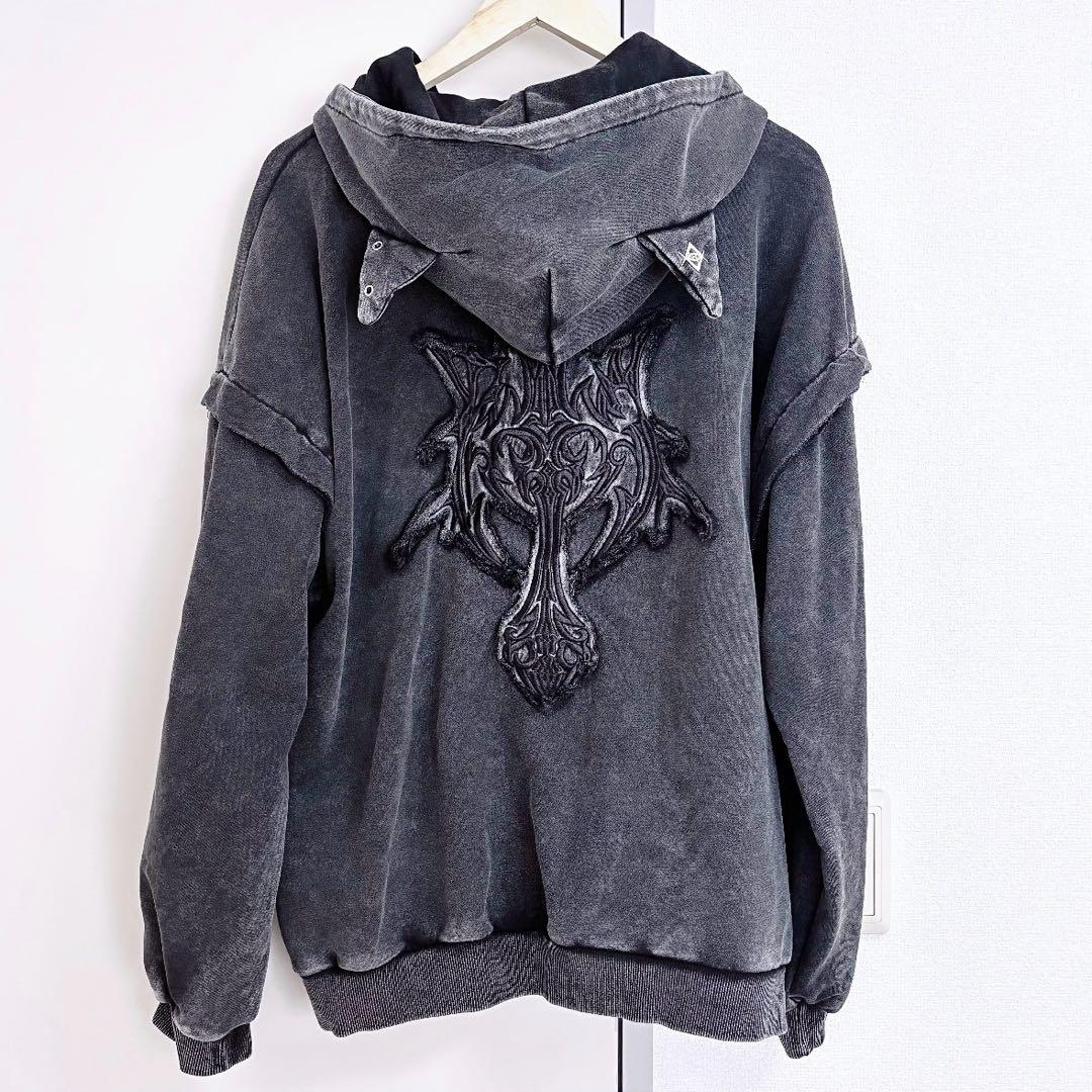 REFLEM レフレム 猫耳ZIPパーカー ジップアップパーカー グレー