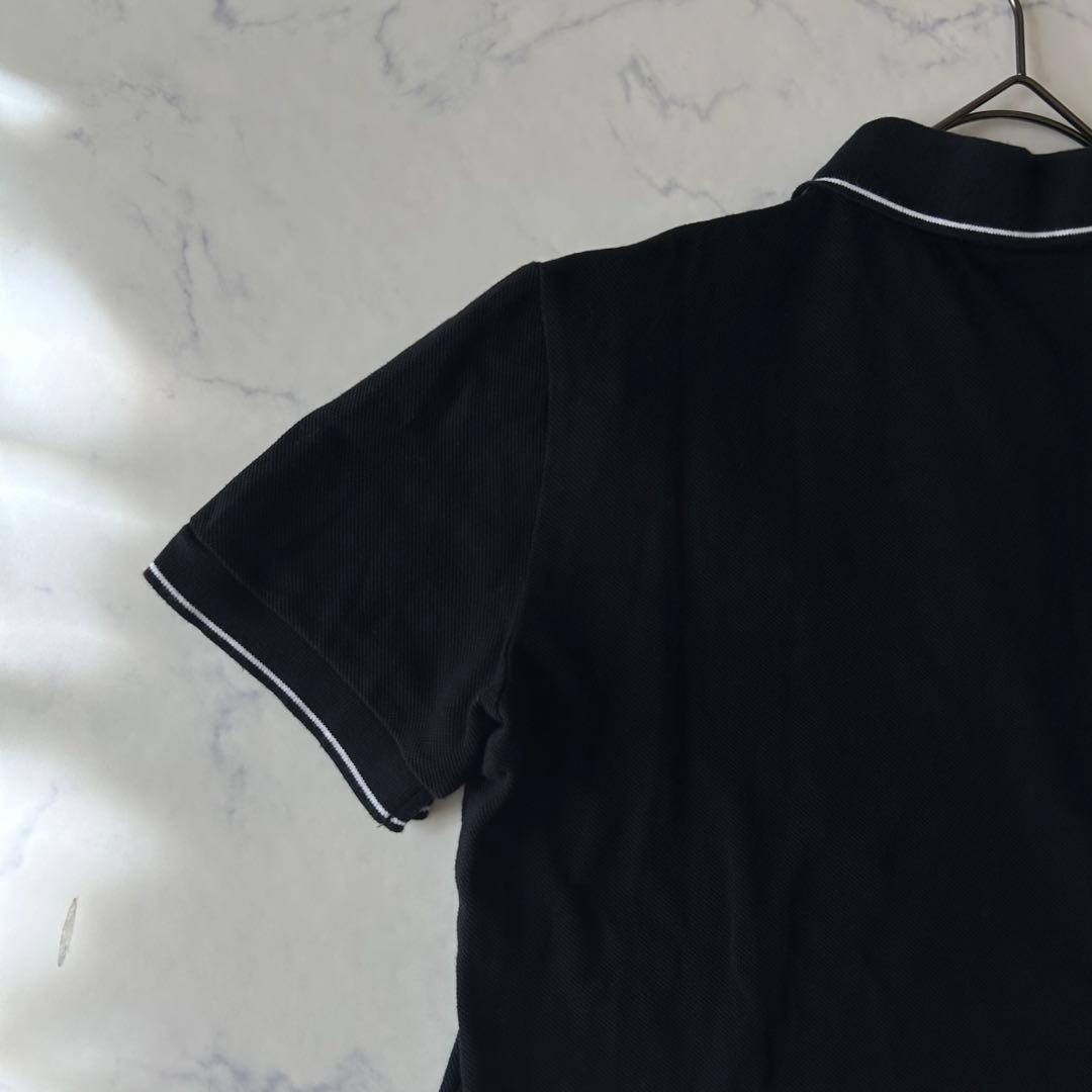 プラダ ポロシャツ 近年モデル ブラック ラバーロゴプレート