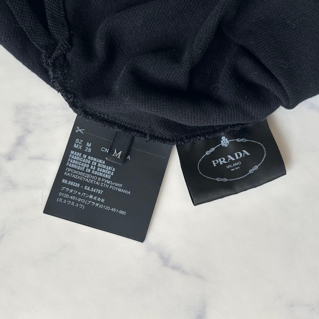 プラダ ポロシャツ 近年モデル ブラック ラバーロゴプレート