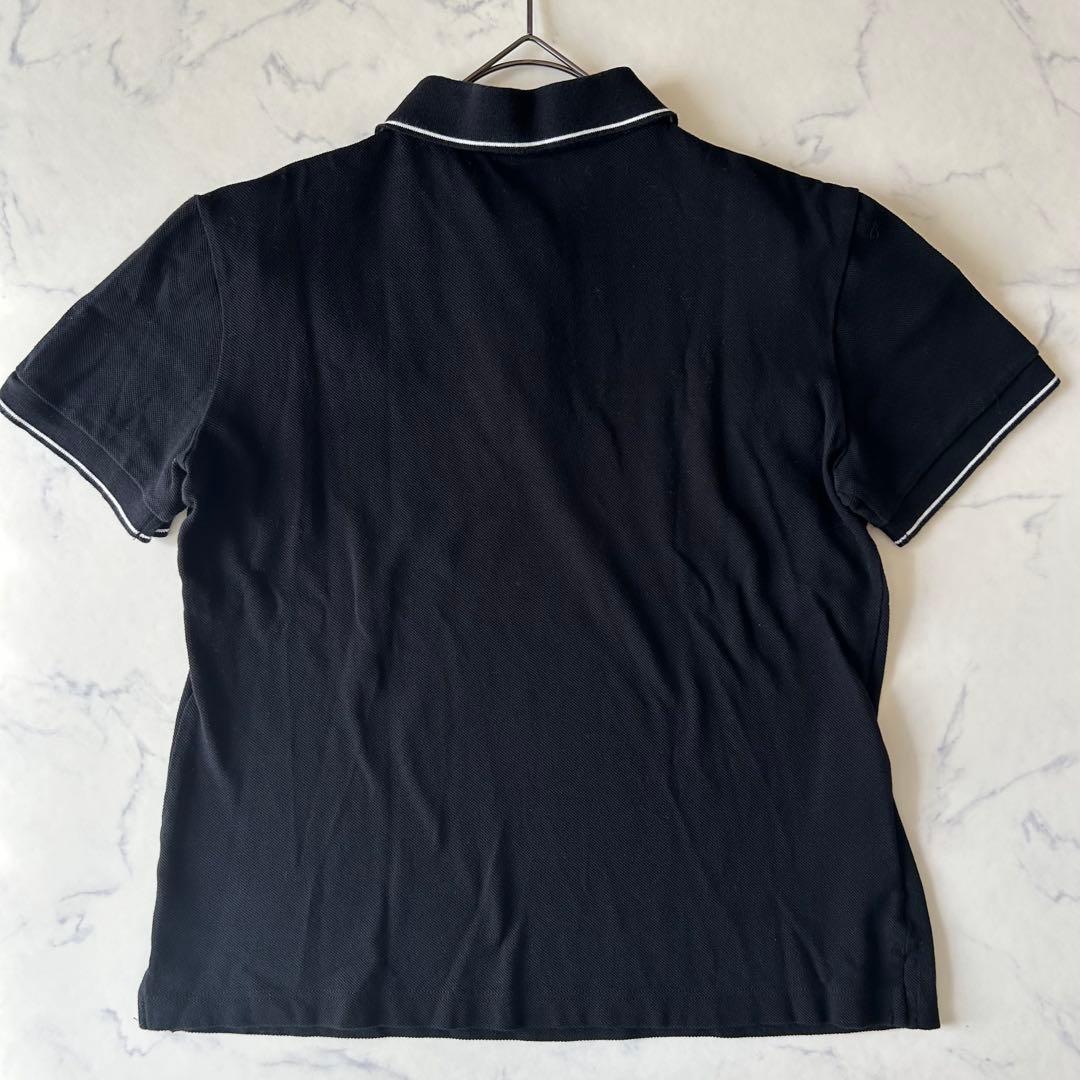 プラダ ポロシャツ 近年モデル ブラック ラバーロゴプレート