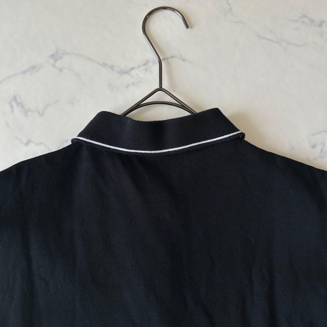 プラダ ポロシャツ 近年モデル ブラック ラバーロゴプレート