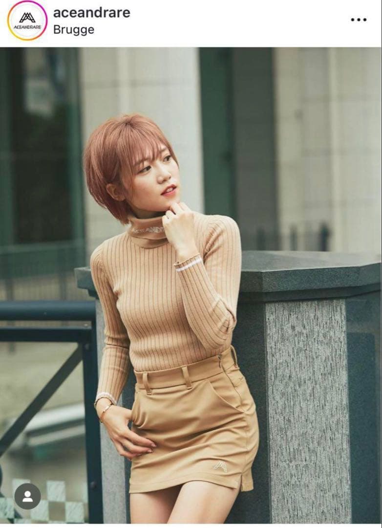 タグ無♡新品♡完売品♡aceandrare♡ベージュタートルニット♡