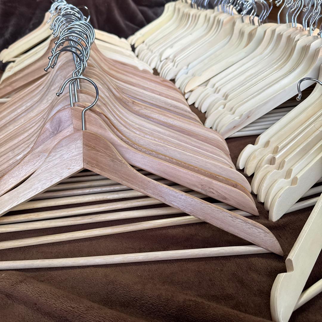 IKEA 木製 ハンガー114本