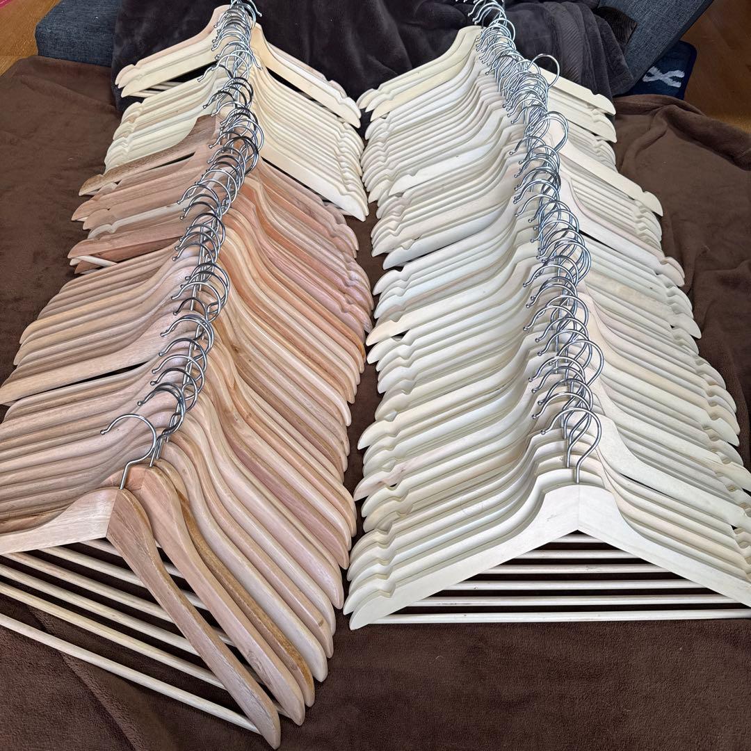 IKEA 木製 ハンガー114本