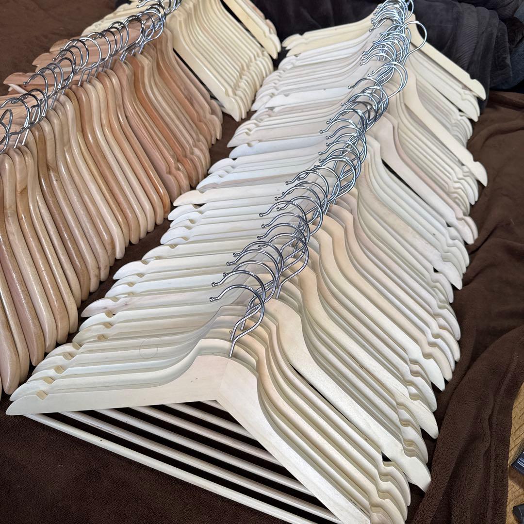 IKEA 木製 ハンガー114本