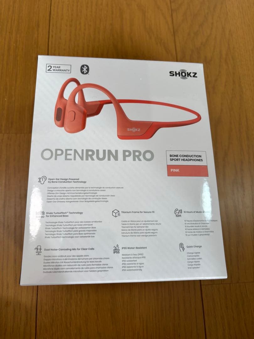 【新品未開封】SHOKZ OPENRUN PRO 骨伝導イヤホン ピンク