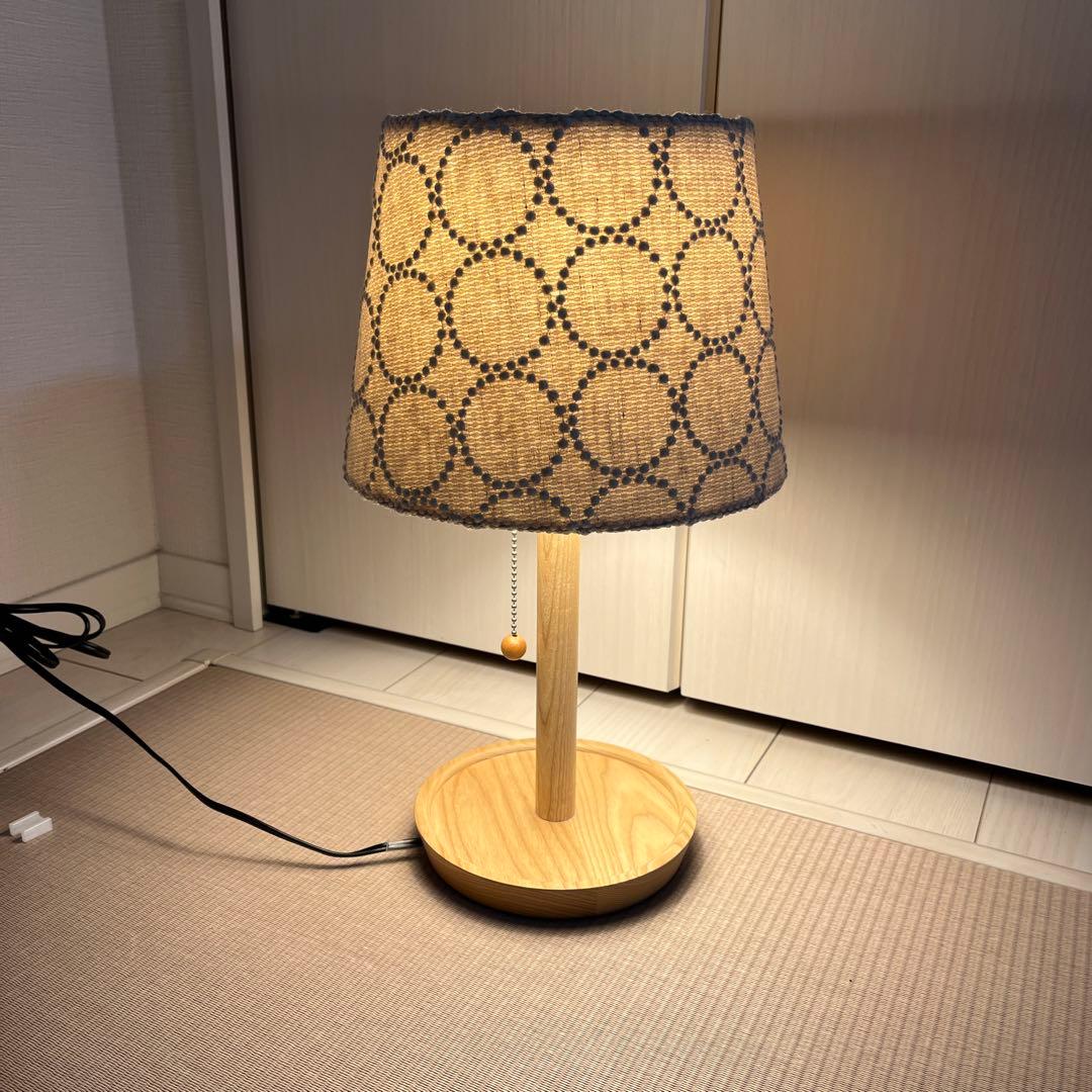 ミナペルホネン　タンバリン　ランプシェード　照明　テーブルスタンド　ハンドメイド