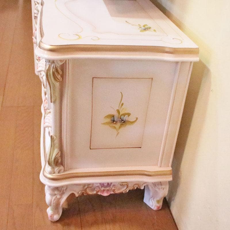 クイーンBee　ロココ テレビボード 140cm クラック仕上げ