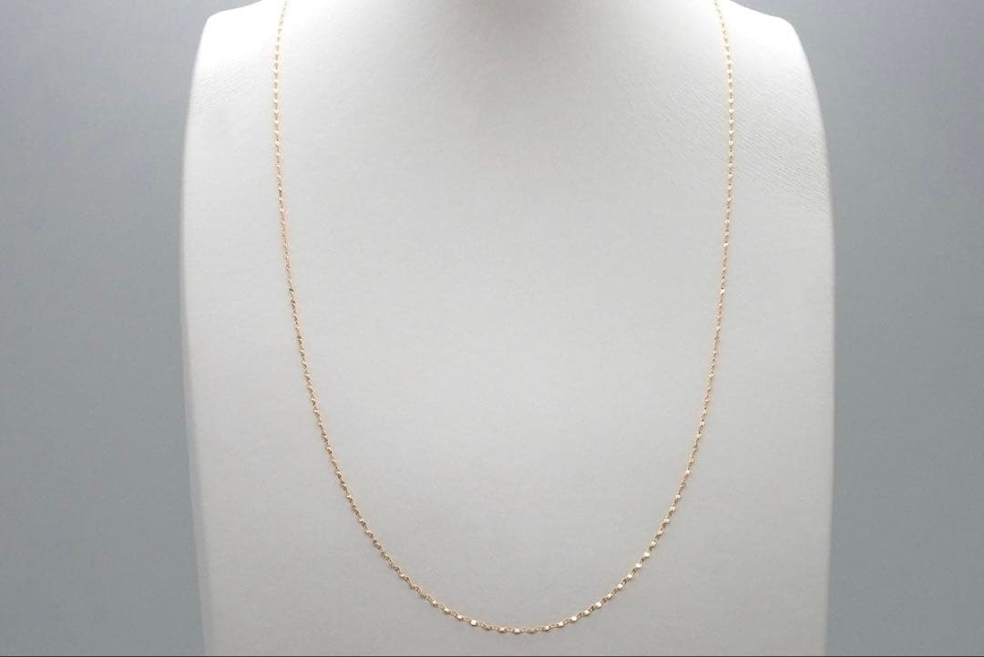 早いもの勝ち❣️新品 日本製 18金 きらきら ネックレス 60cm アジャスター