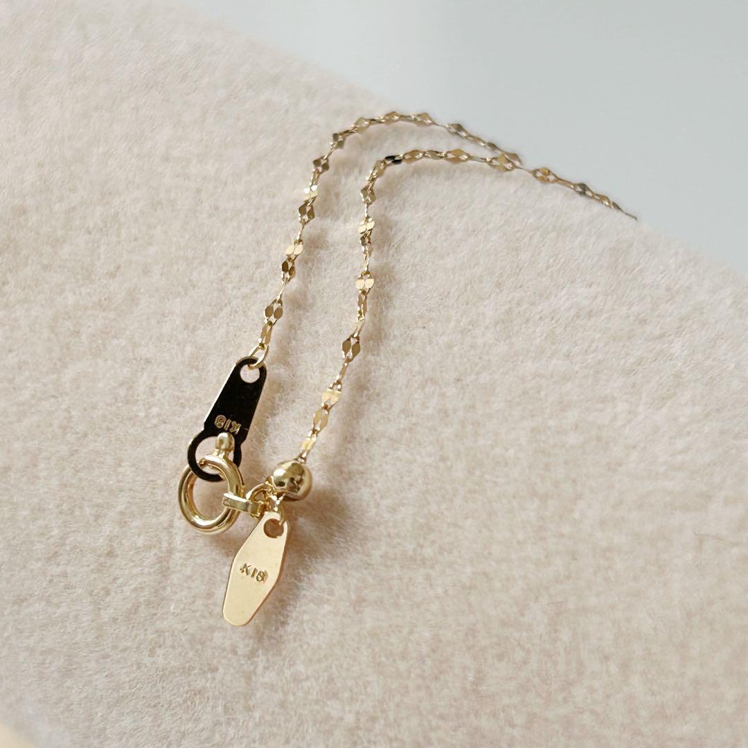 早いもの勝ち❣️新品 日本製 18金 きらきら ネックレス 60cm アジャスター