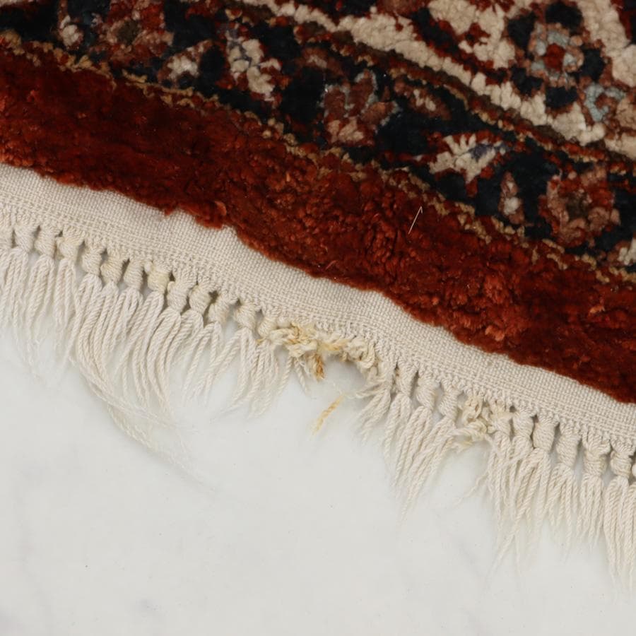 Y2361 中国シルク絨毯 シルク100% 手織り180段 大判276×182㎝