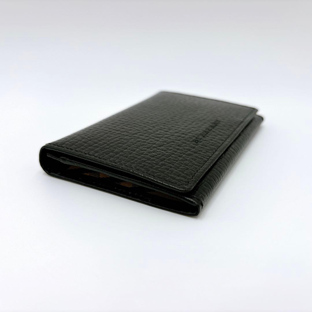 新品同様 ＊ BURBERRY バーバリー 型押し レザー 名刺入れ ブラック