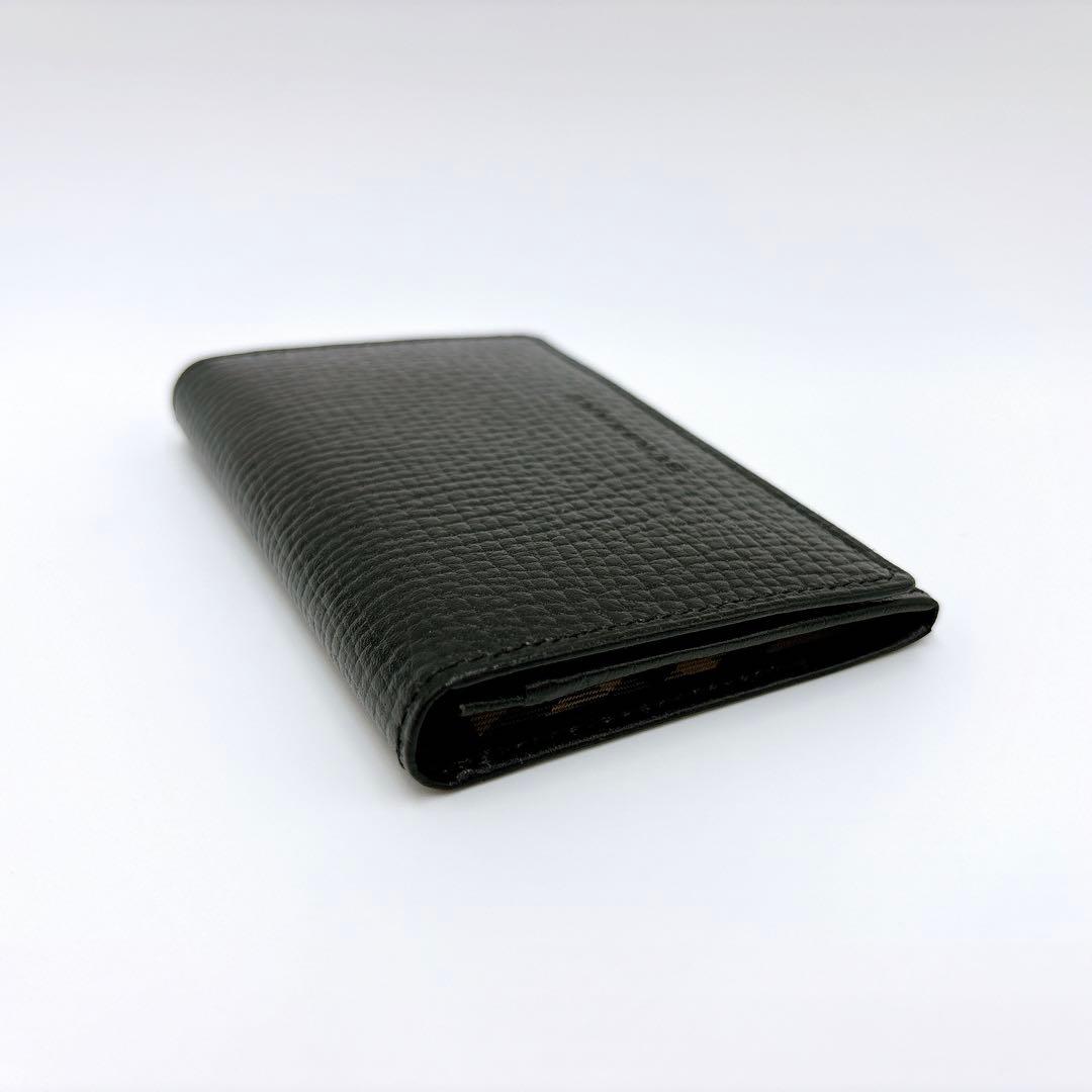 新品同様 ＊ BURBERRY バーバリー 型押し レザー 名刺入れ ブラック