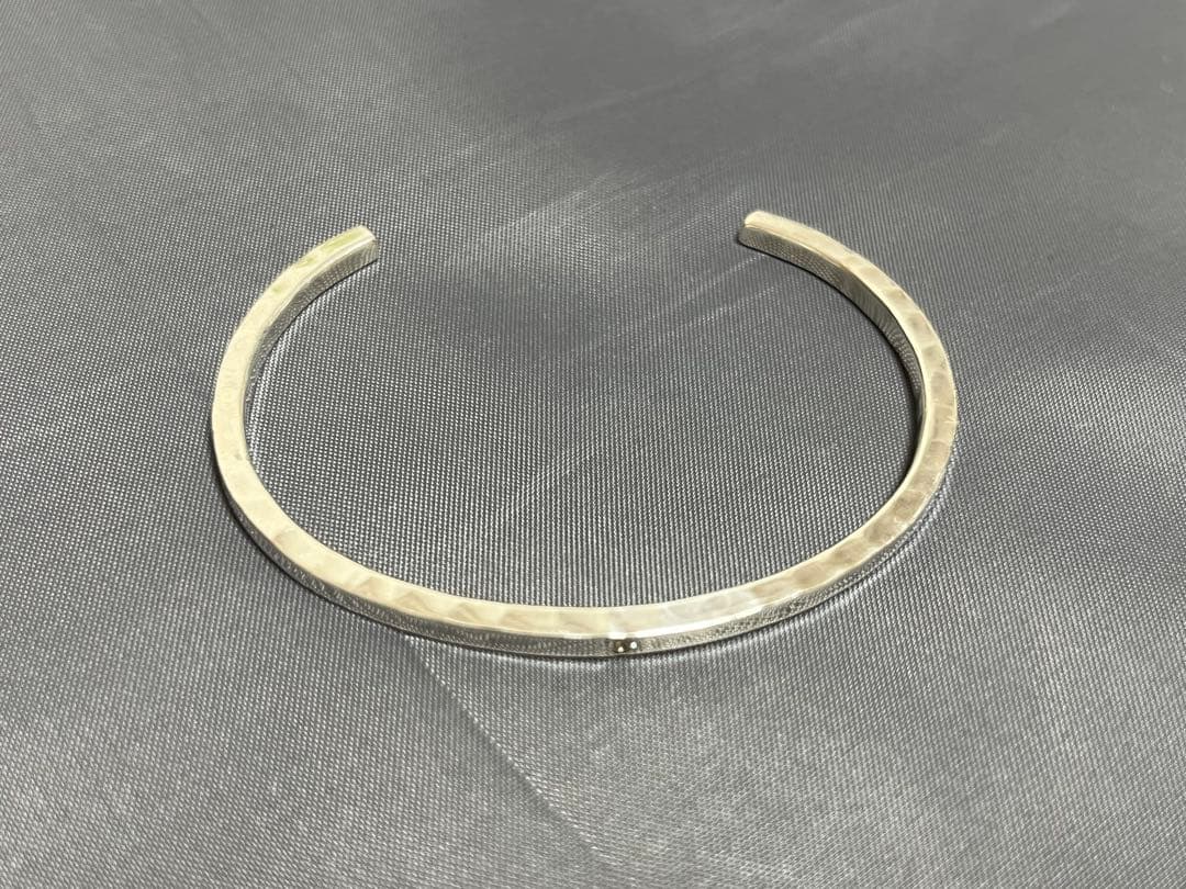 【美品】e.m. イーエム バングル ジルコニア シルバー