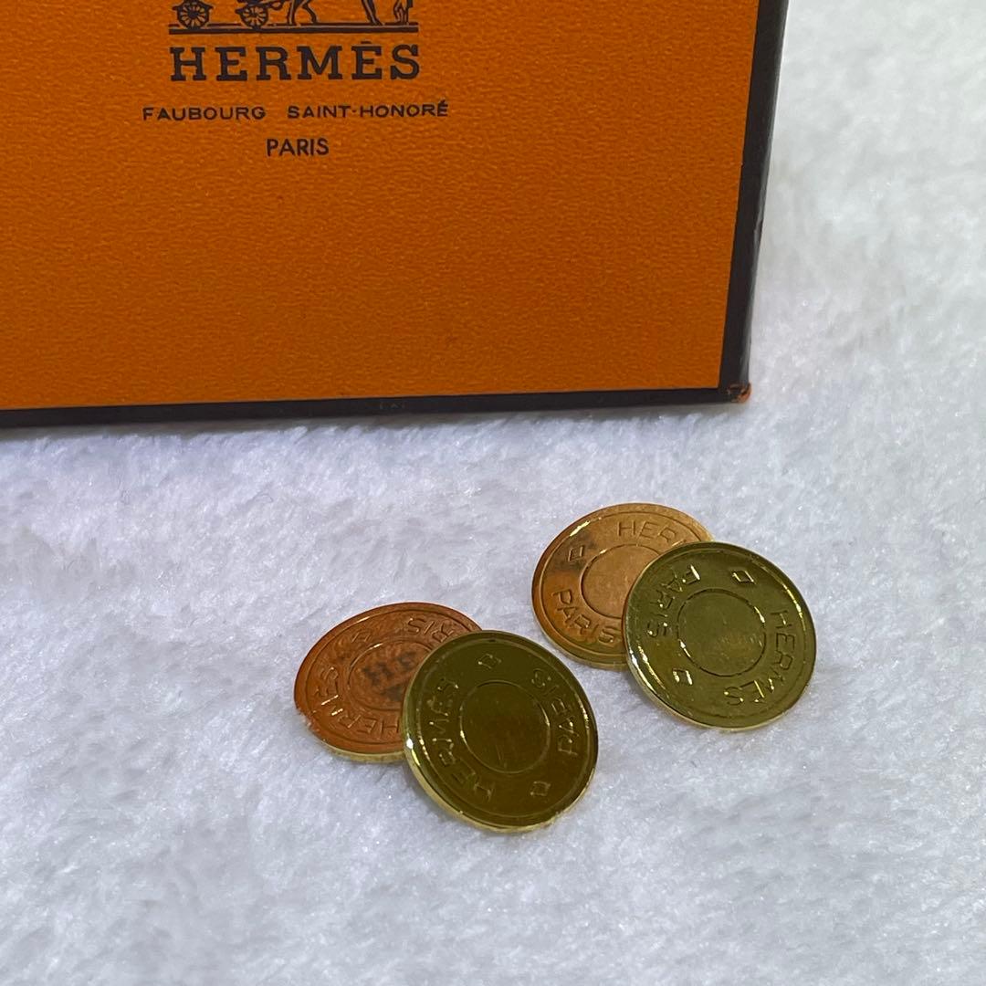 【美品】HERMES エルメス カフス セリエ　ゴールド金具　箱付き
