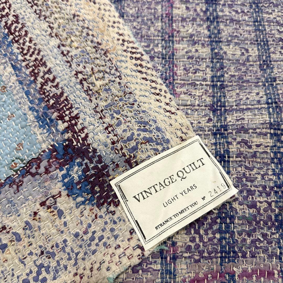 soshiwamiヴィンテージラリーキルト　カンタキルト インド製 青紫系