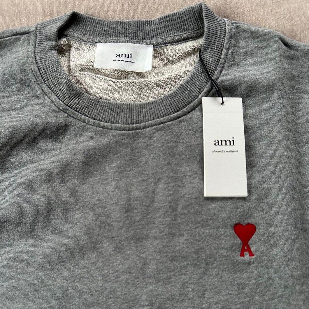 XXL AMI Paris アミ グラフィック スウェット シャツ グレー