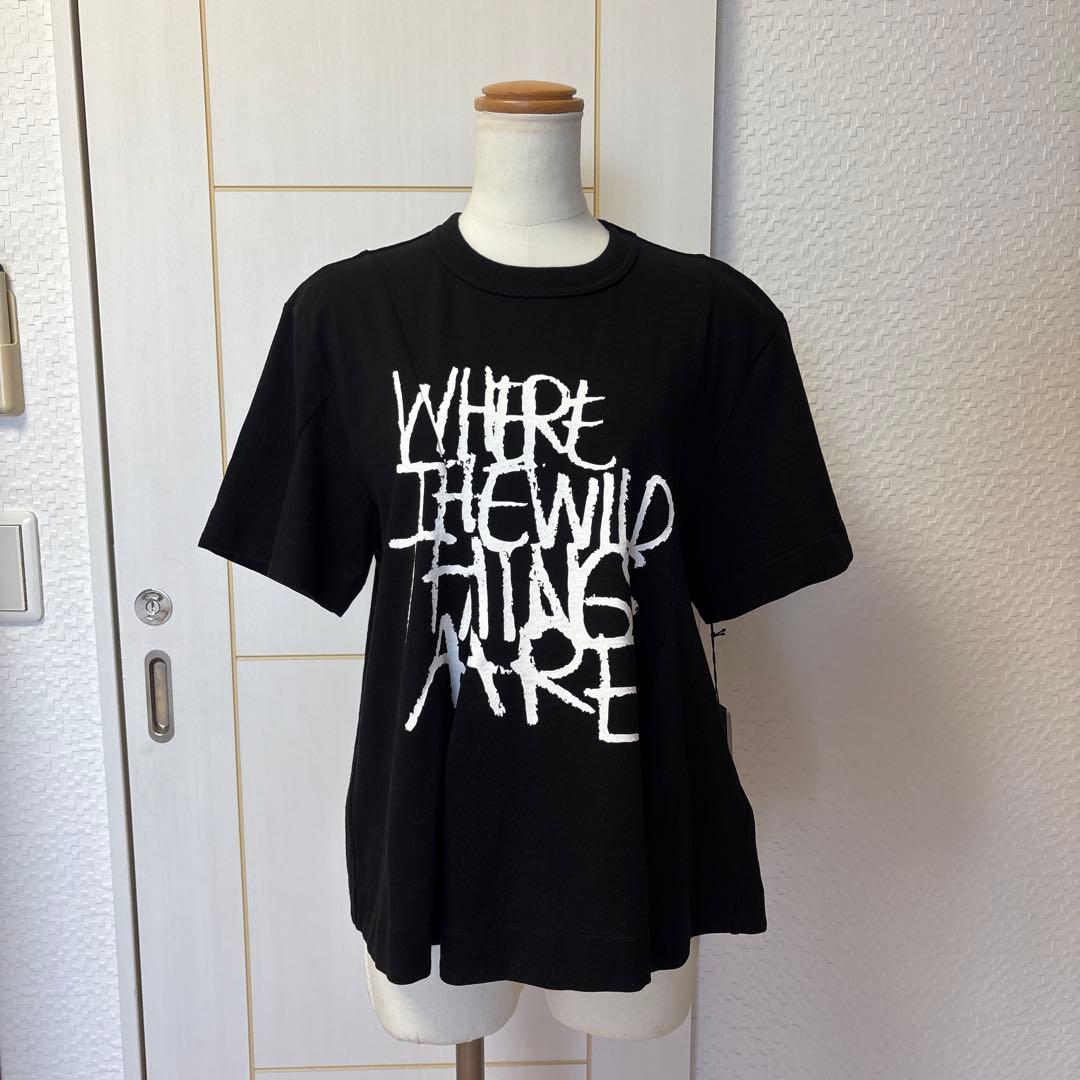 sacai Tシャツ　黒フレア