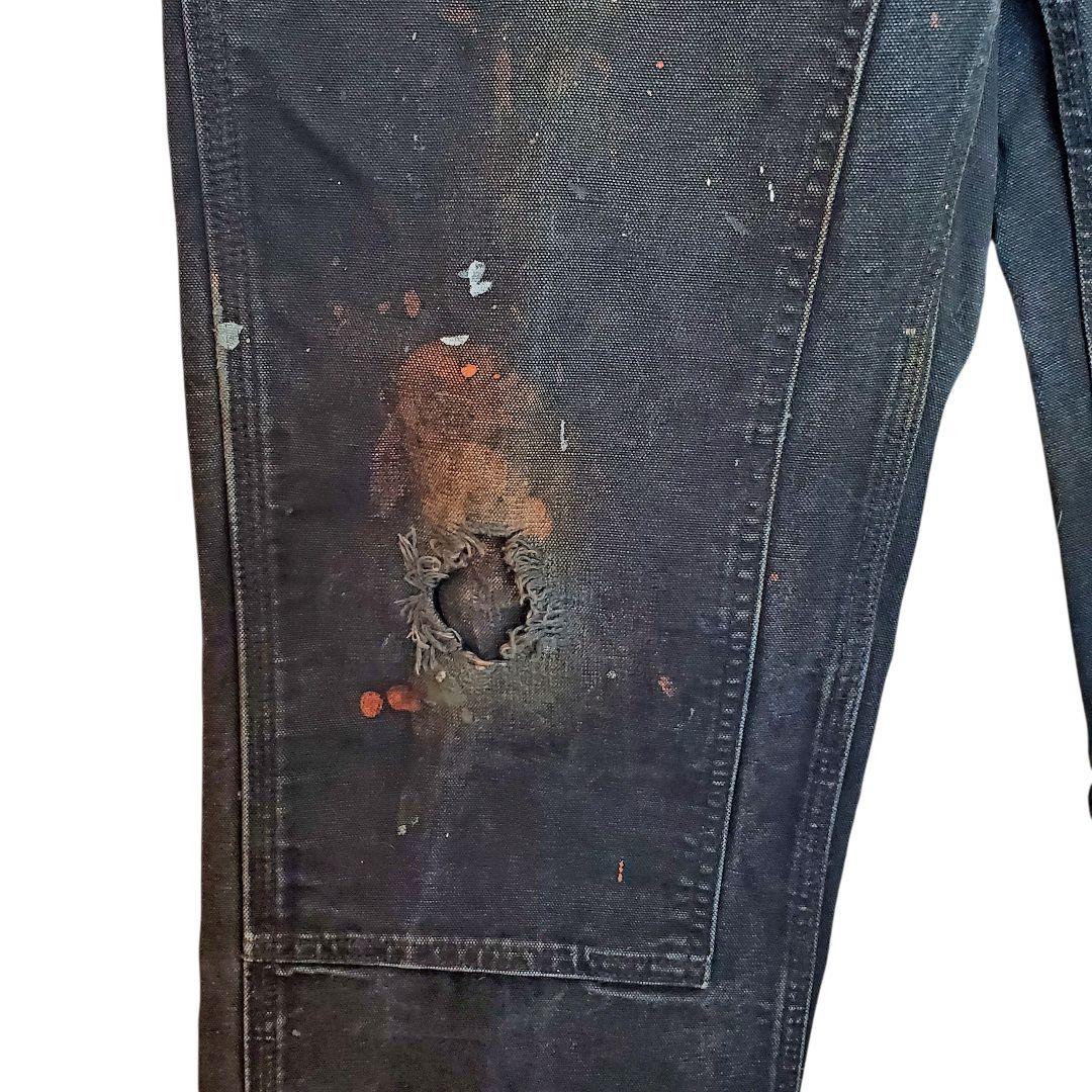 Carhartt ダブルニー ブラック 31×34 ペンキワーク USA製