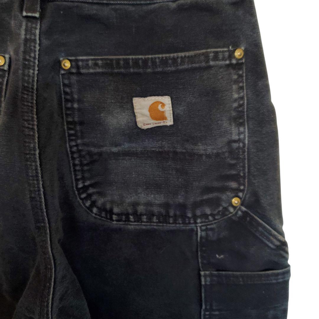 Carhartt ダブルニー ブラック 31×34 ペンキワーク USA製