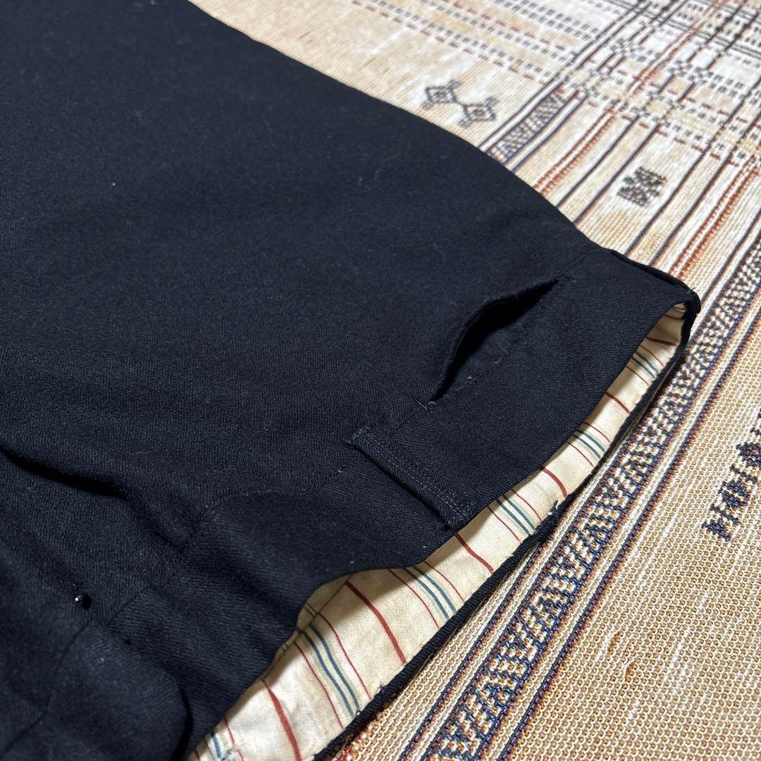 40s〜50s ブラック vintage スラックス ボタンフライW34 L30