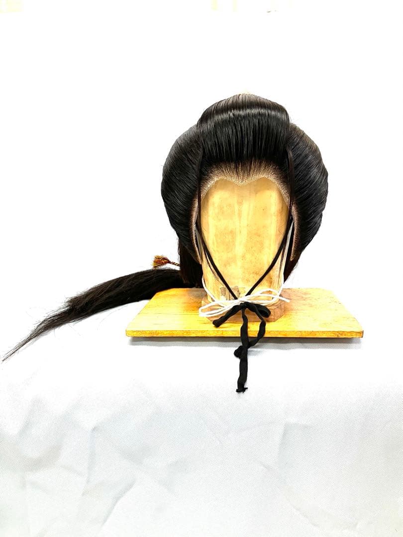 洗い髪、岡守、中サイズ、中古舞踊かつら、日本髪かつら、大衆演劇かつら、ケース付き