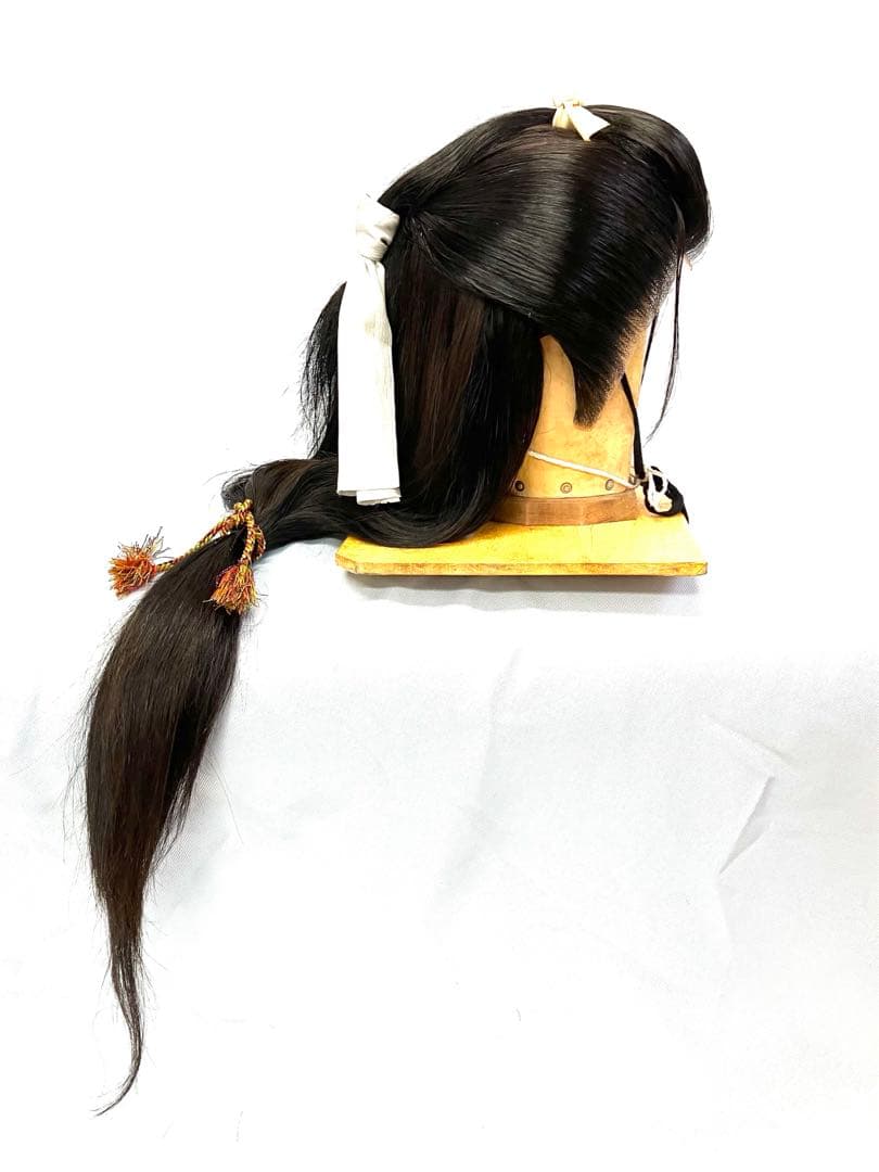 洗い髪、岡守、中サイズ、中古舞踊かつら、日本髪かつら、大衆演劇かつら、ケース付き