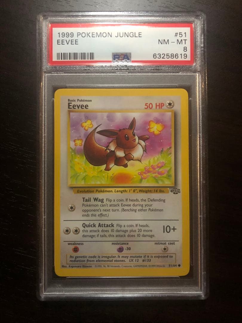 【PSA8】旧裏　がんばイーブイ　Eevee　英語版　ポケモンカードゲーム