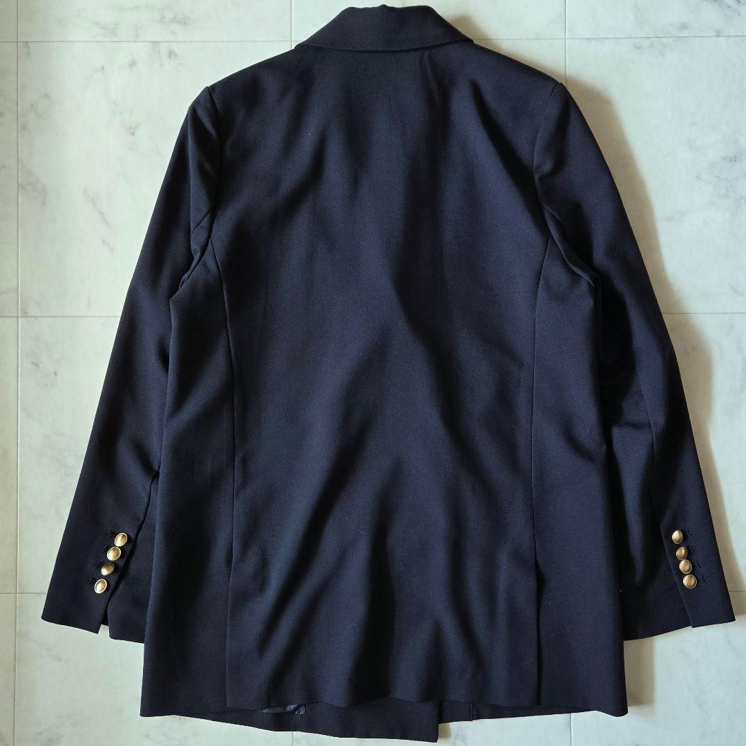 美品✨カデュネ　CADUNE　ライトテーラージャケット　ネイビー　金釦　ダブル