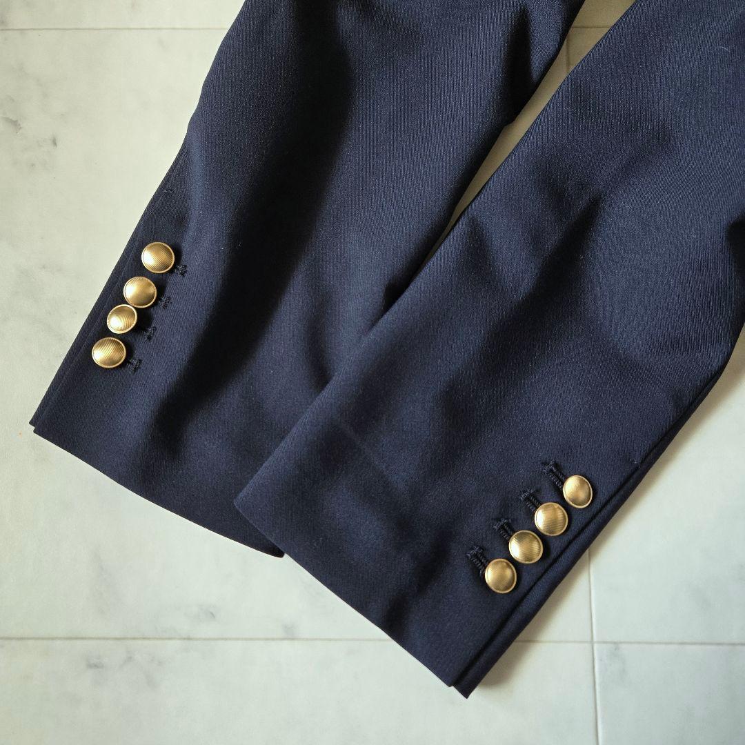 美品✨カデュネ　CADUNE　ライトテーラージャケット　ネイビー　金釦　ダブル