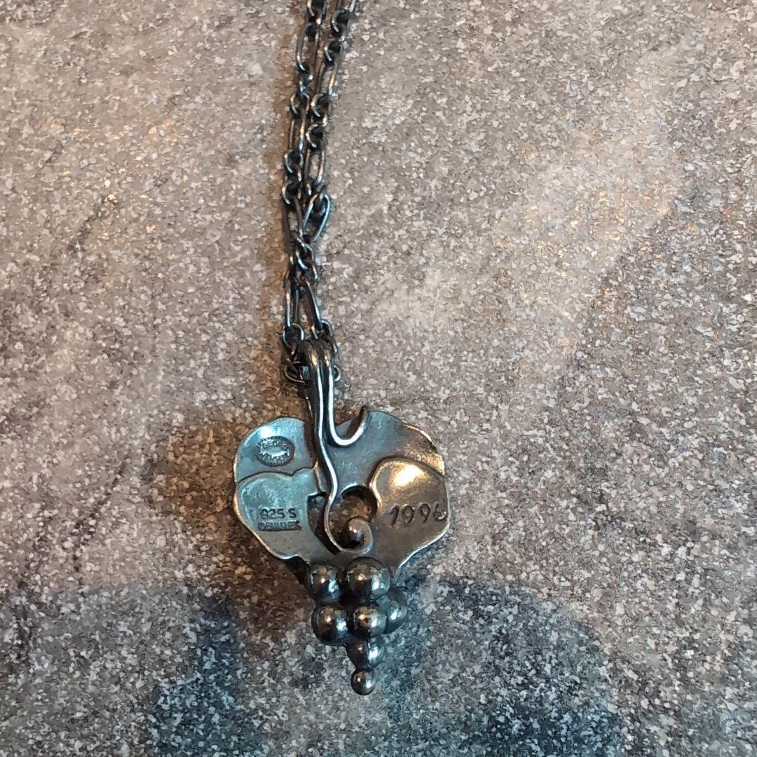 ジョージジェンセン　イヤーペンダント、カーネリアンSV925　1996年製