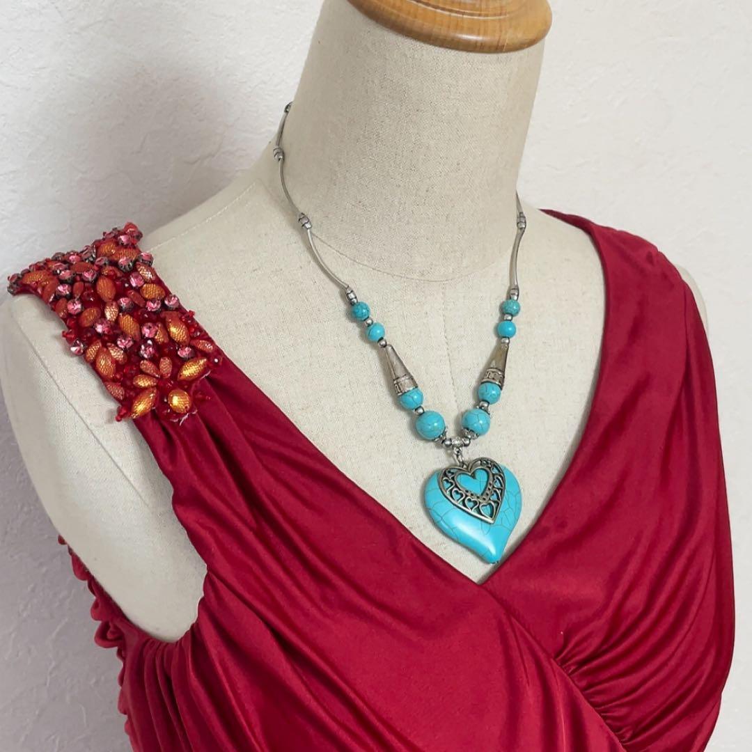 メトリーゼ 美品 ドレープワンピース フォーマルドレス バーガンディ 9号結婚式