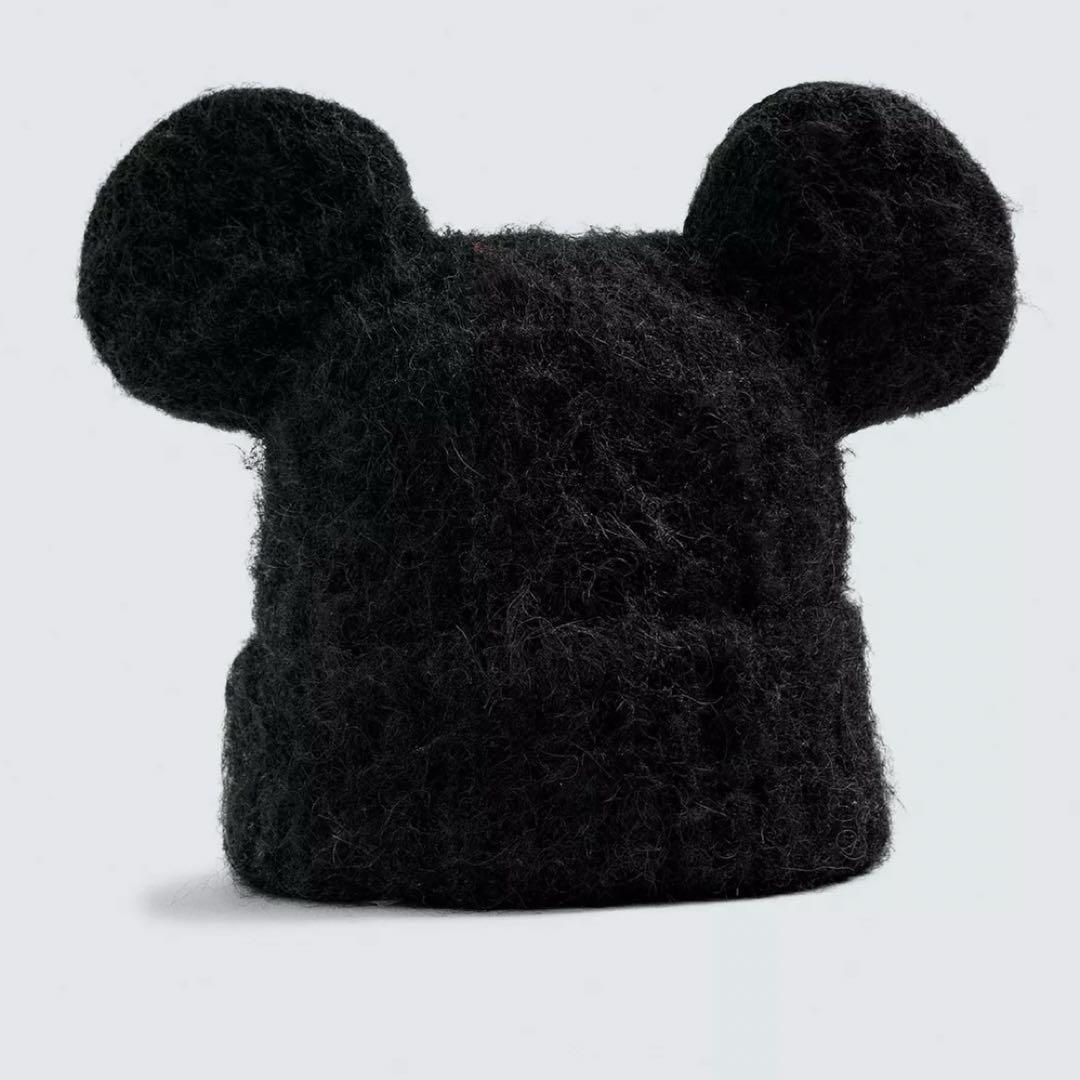 Mii　完売　親子セット　ZARA ミッキー　ニット帽　 ディズニー　耳