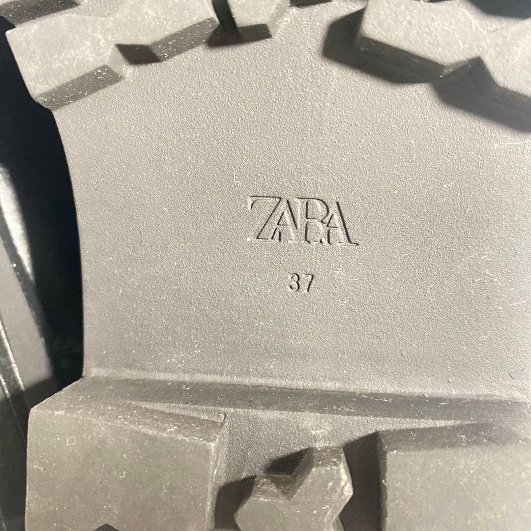 【未使用級】ZARA サイドジップ 厚底トラックソール 24㎝