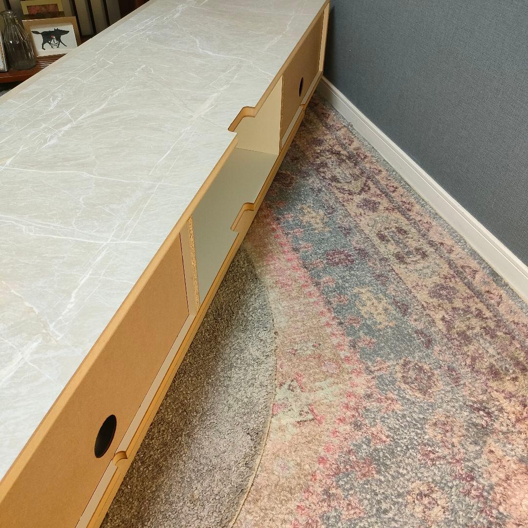 【まろ】LOWYA 日本製 テレビボード 幅160cm 大理石調