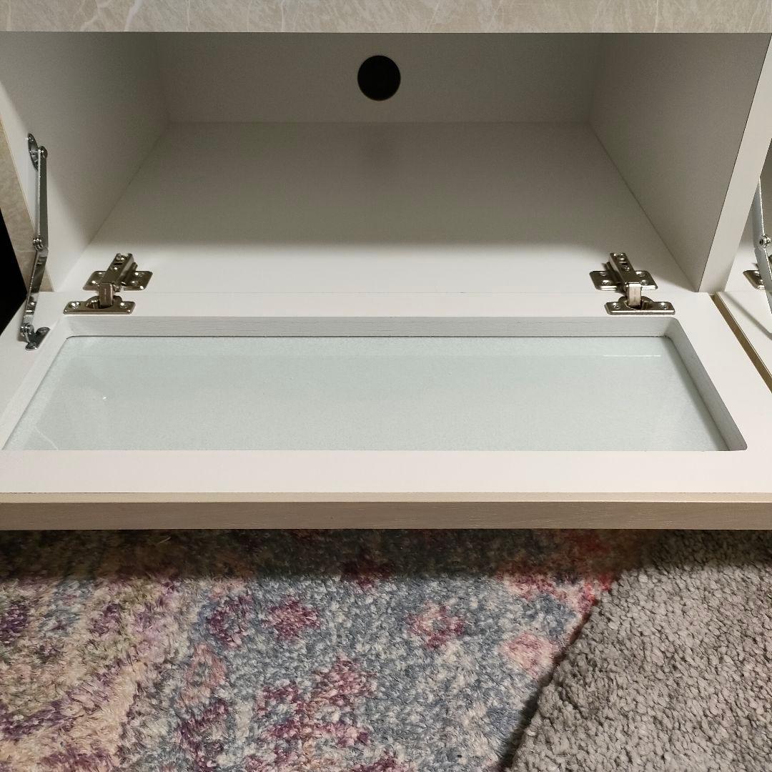 【まろ】LOWYA 日本製 テレビボード 幅160cm 大理石調