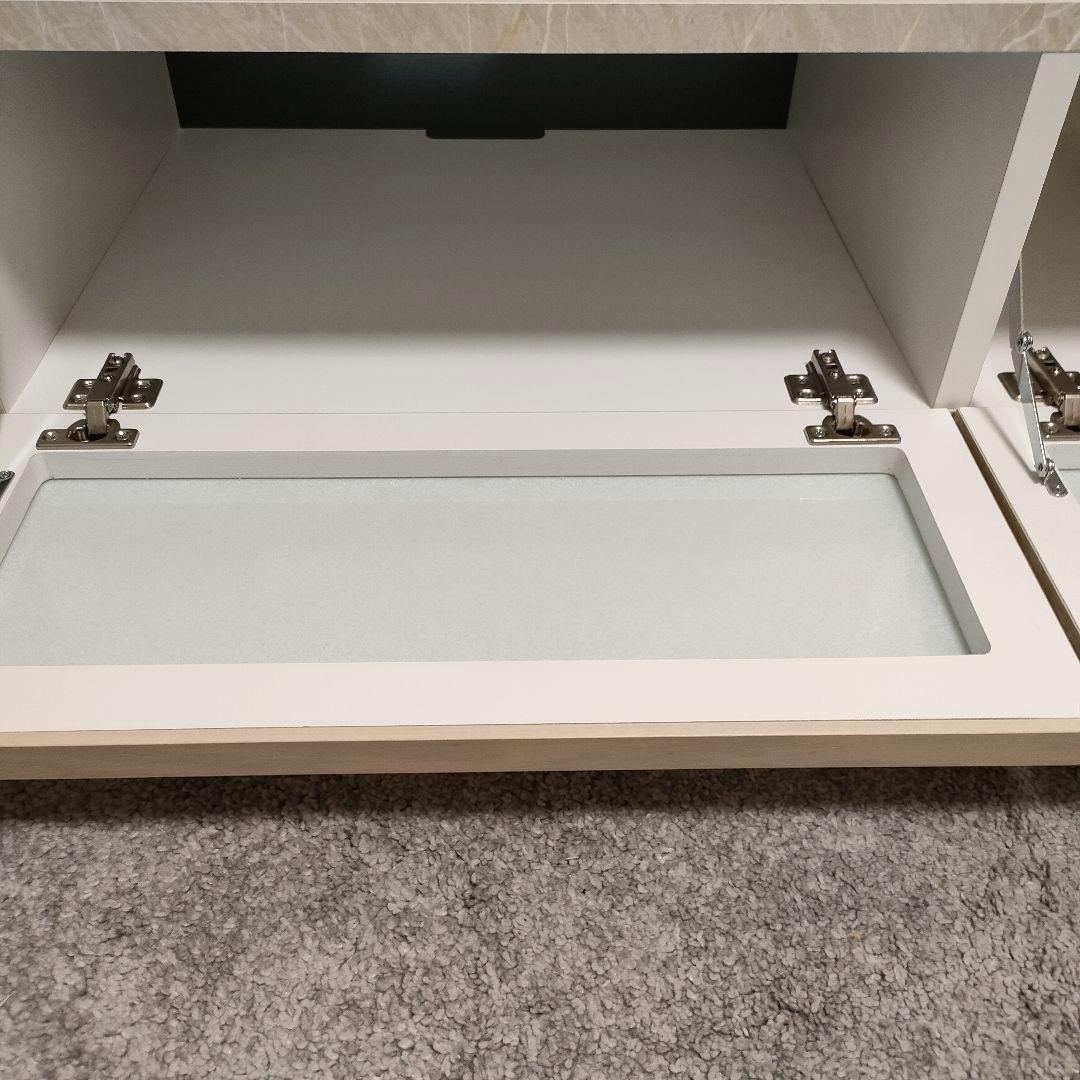 【まろ】LOWYA 日本製 テレビボード 幅160cm 大理石調