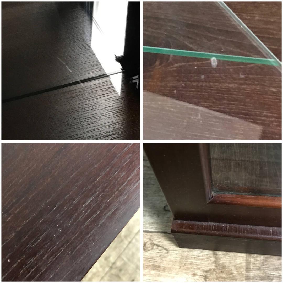 ガラスケース 3段 アンティーク キャビネット ショーケース 木製