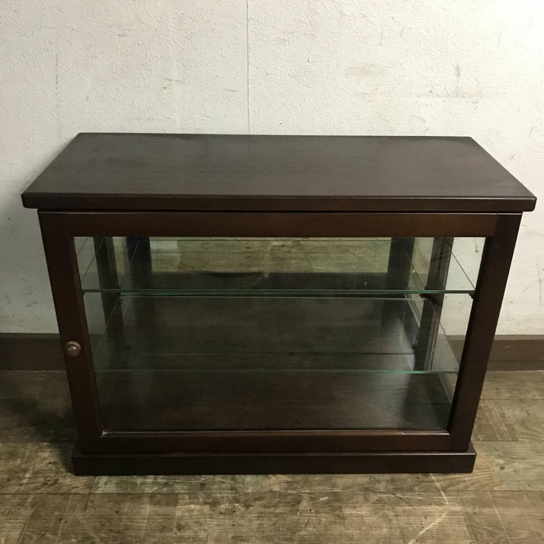 ガラスケース 3段 アンティーク キャビネット ショーケース 木製