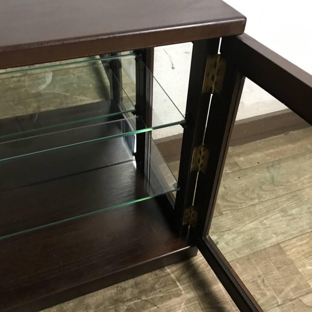 ガラスケース 3段 アンティーク キャビネット ショーケース 木製