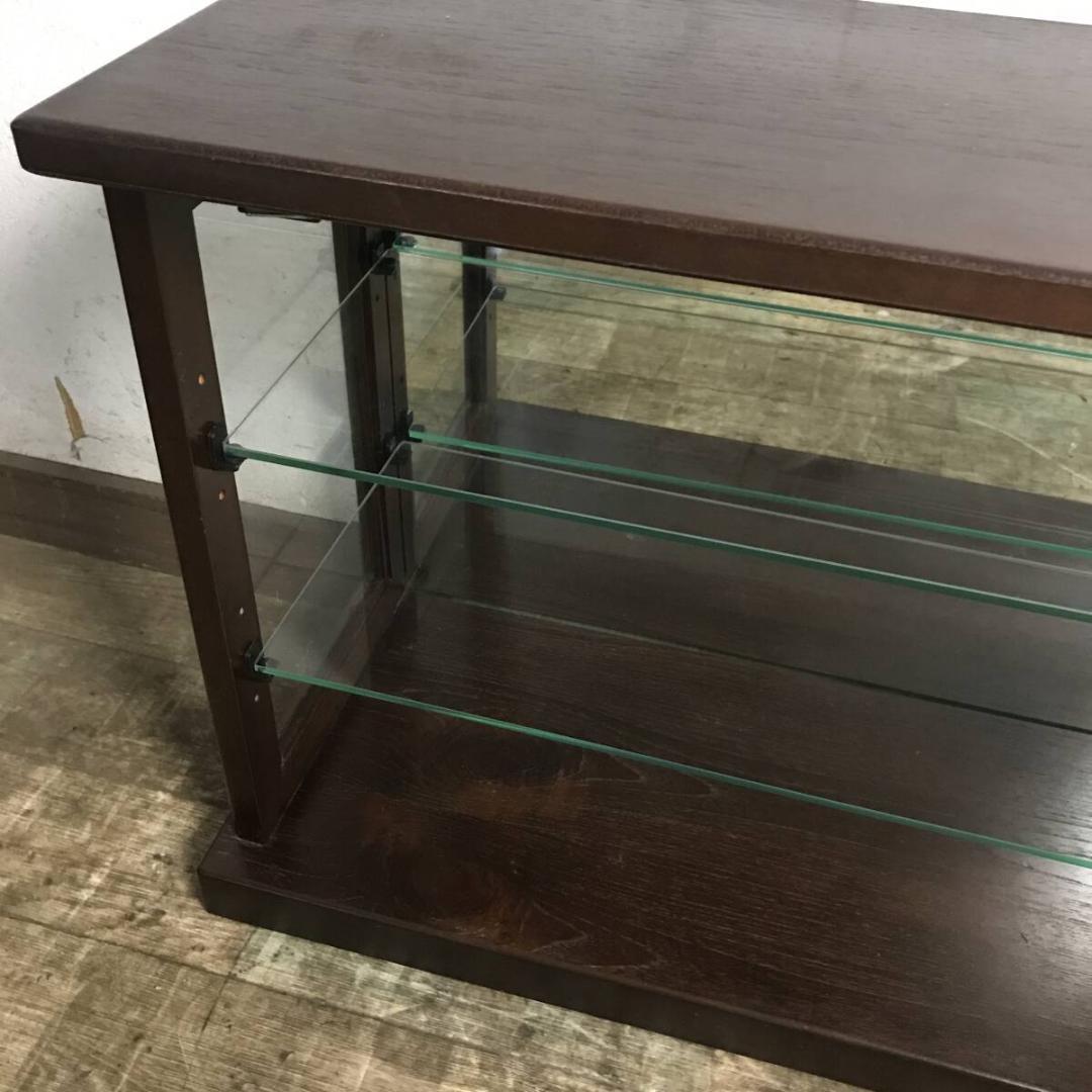 ガラスケース 3段 アンティーク キャビネット ショーケース 木製