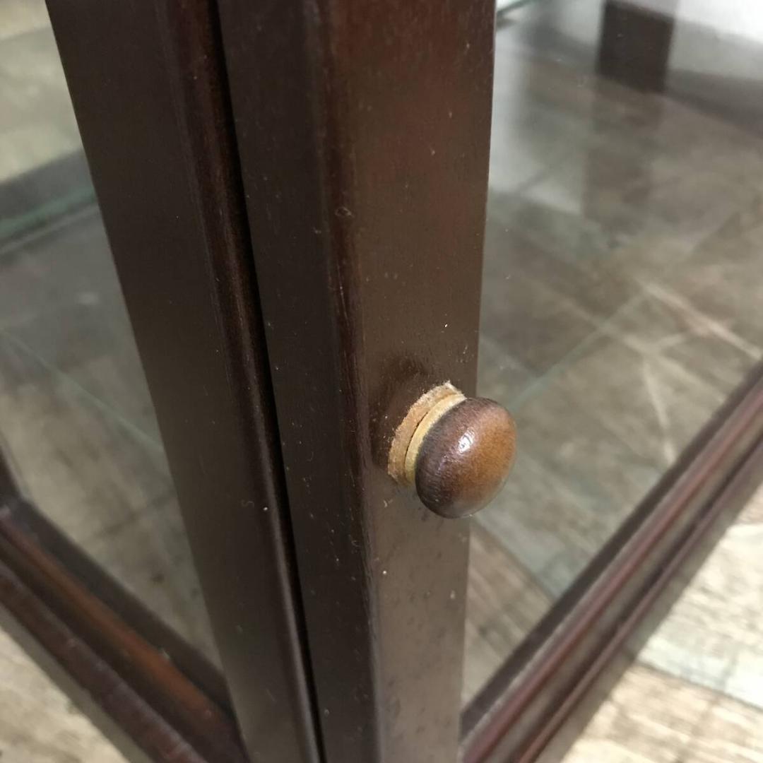 ガラスケース 3段 アンティーク キャビネット ショーケース 木製