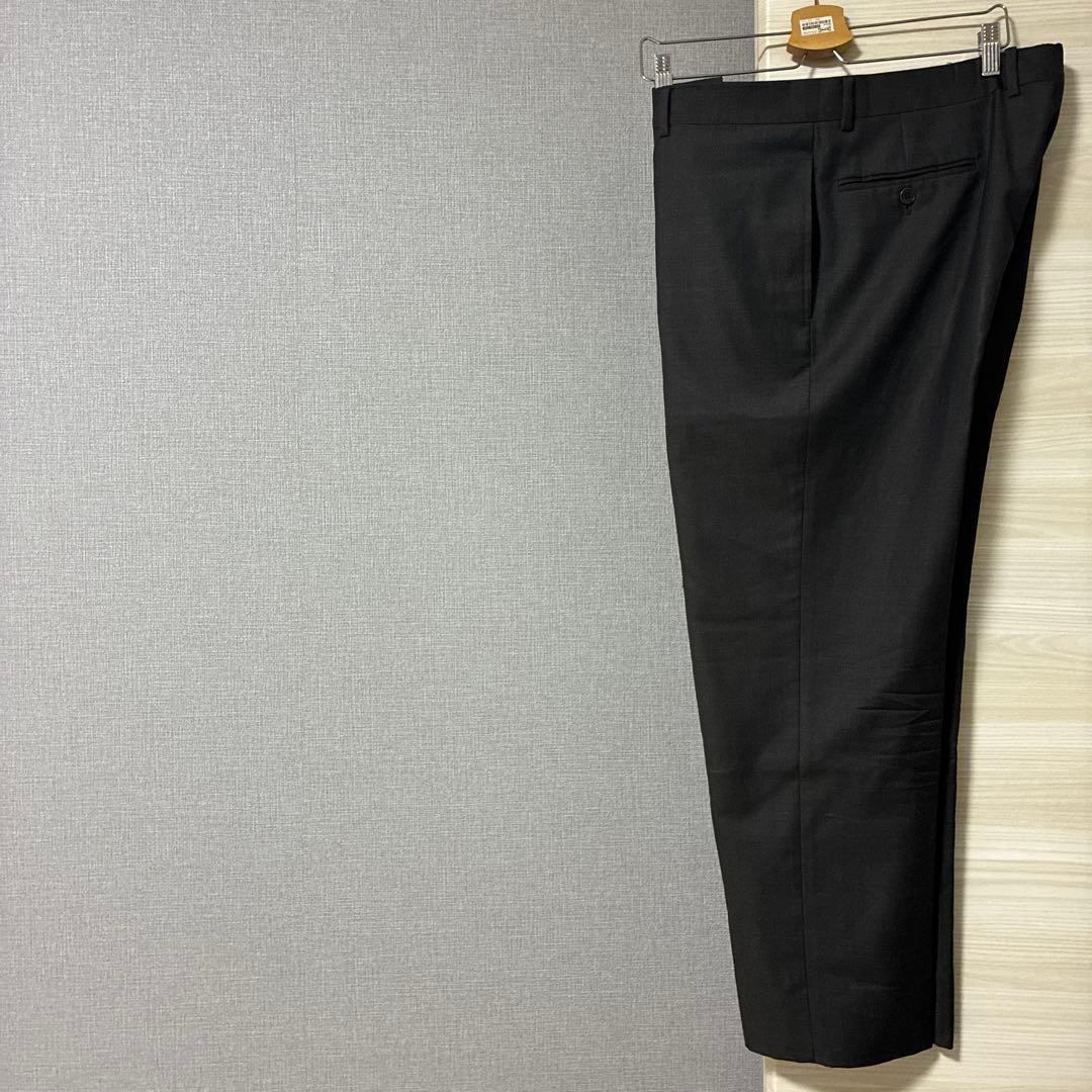 HERMES エルメス ウールスラックス チャコールブラウン ビンテージ 古着