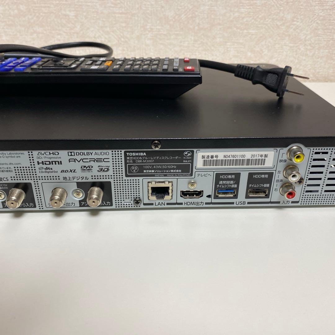ジャンク TOSHIBA ブルーレイレコーダー DBR-M3007 レグザ