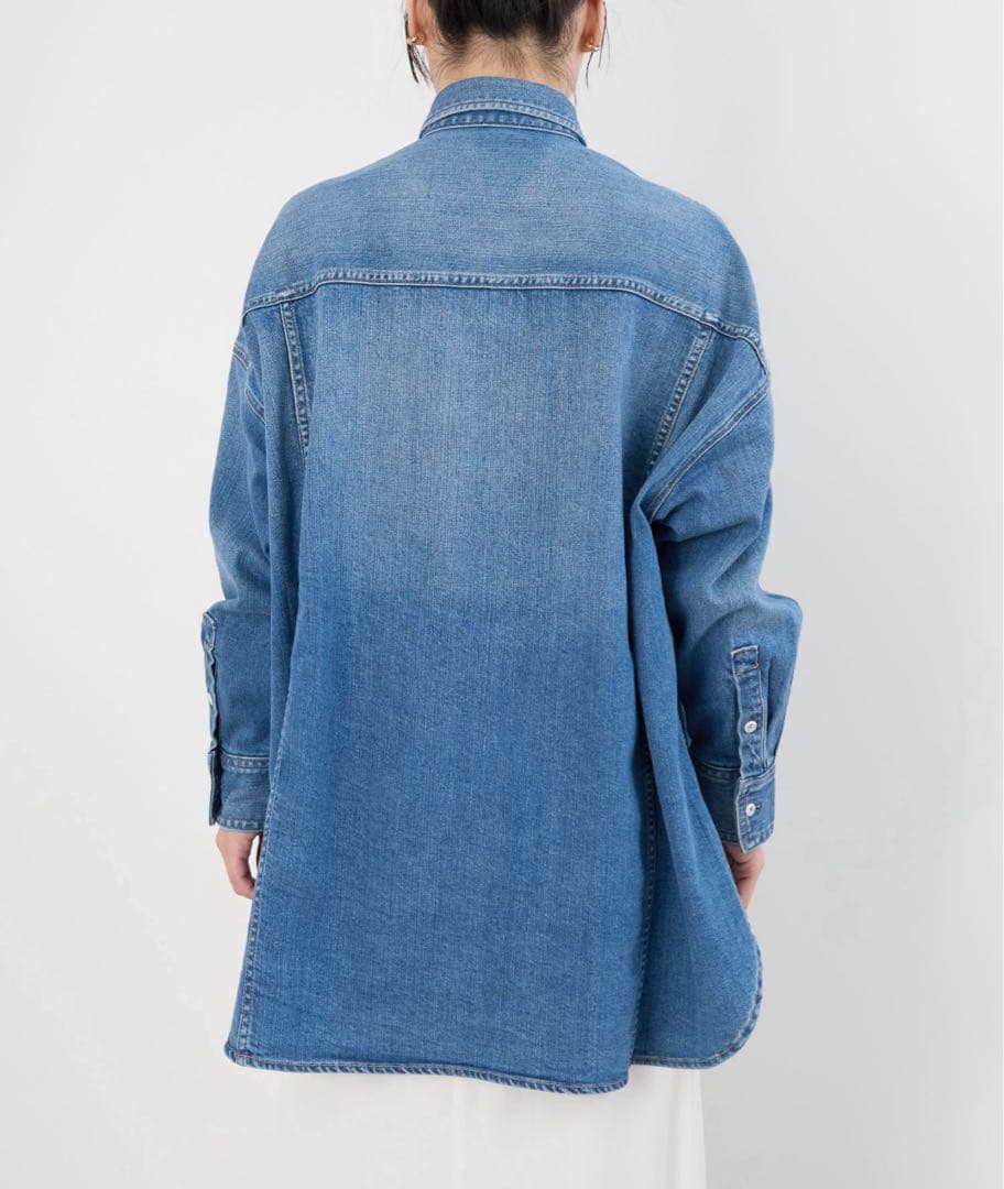 【Healthy denim】デニムシャツAlmond ブルー ナノユニバース0