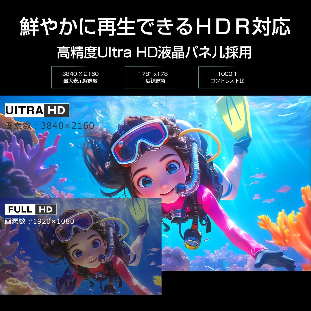 31.5インチ 4K 144Hz IPS HDR ゲーミングモニター可動スタンド