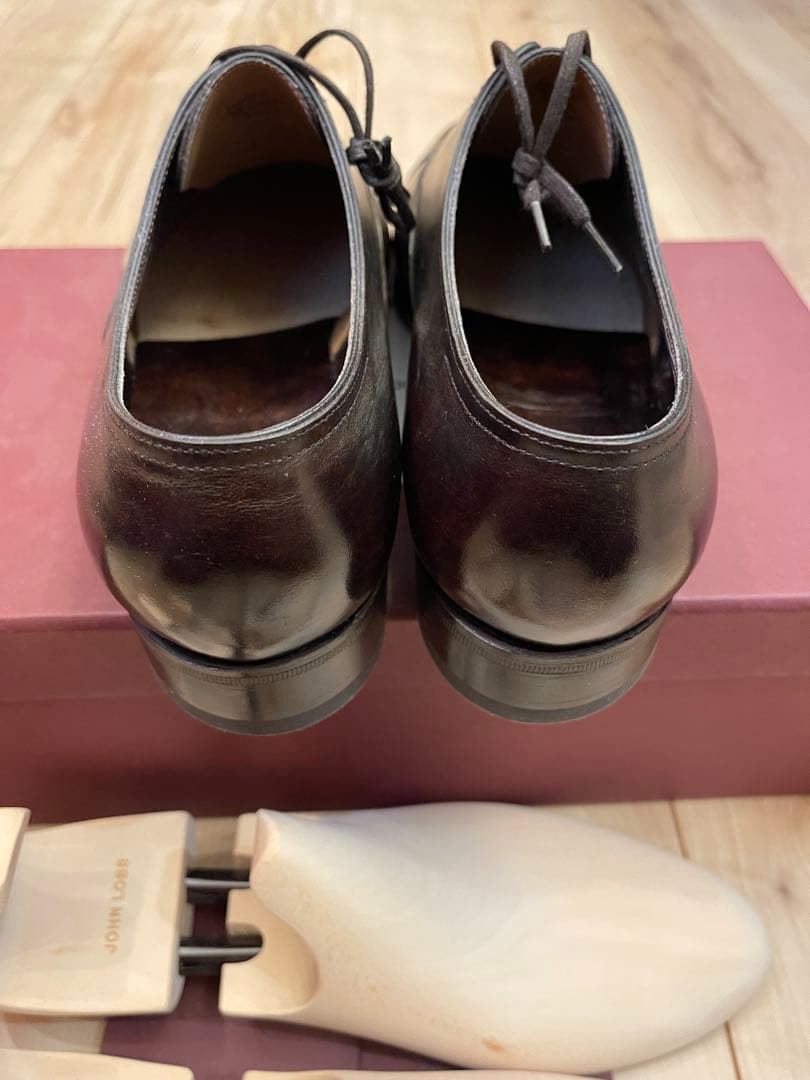 英国製新品JOHN LOBBジョンロブ フィリップ2最高級ライン濃茶 UK8.5