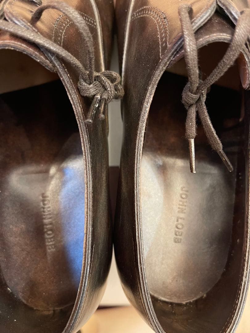 英国製新品JOHN LOBBジョンロブ フィリップ2最高級ライン濃茶 UK8.5