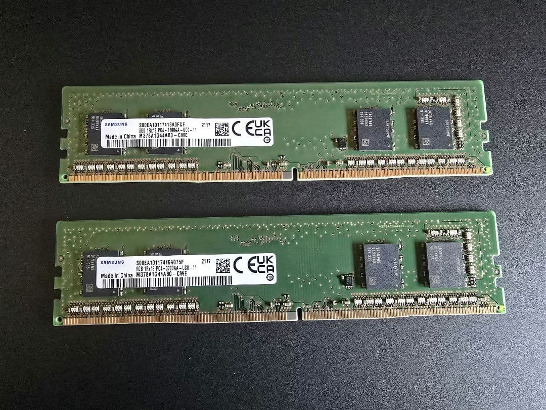 ​【動作確認済】Samsung DDR4-3200 16GB (8GB×2枚)