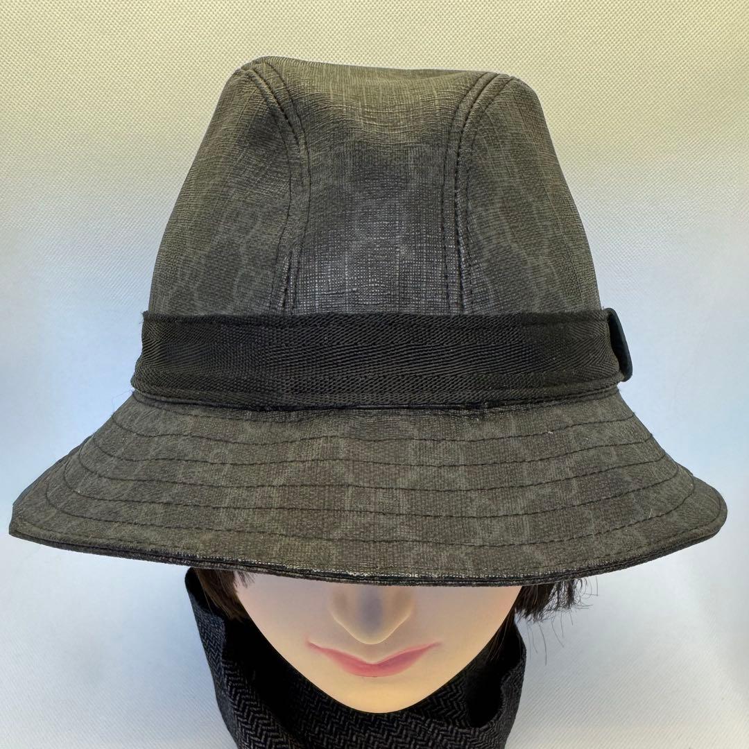 GUCCI 未使用 グッチ バケットハット GG柄 グレー ユニセックス M